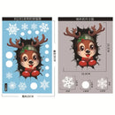 2025 Xmas Ornament Christmas Window Mirror Sticker Snowflake Santa Claus Snowman Mall Glass Window Display Electrostatic Sticker