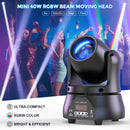 Yiflamefly 4Pcs 40W Mini Beam Moving Head Light Stage Light Standard DMX512 13CH for Concert Party Weddings Nightclub Dance Hall