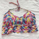 Sommerurlaub Strand Camis Lady Sexy Quasten Häkel-Camisole Frauen Sexy Quasten Bikini Camis weibliche Häkel-Neckholder Bikini-Tops