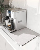Coffee Machine Mat Rubber Backing Water-Absorbent Dish Drying Pad Kitchen Worktop Drainage Mat Home Decor