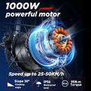 BURCHDA RX80 Electric Bike 1000W Motor Adults 48V17.5AH Electric Bicycle 26 Inch 4.0 Fat Tires Snow Mountain Bike MTB OFF-Road