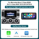 RoadTop Wireless CarPlay Android Auto Multimedia Linux Screen for Mercedes-Benz C Class W205 GLC V Class W447 NTG 5.0 2015-2018
