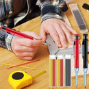 2,8 mm Zimmermannsbleistift mit Schutzkappe, Tiefloch-Druckbleistift mit integriertem Spitzer für Zimmerei und Holzbearbeitung