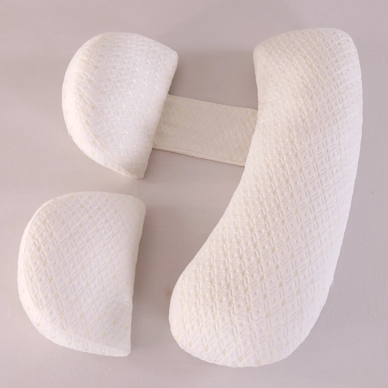 Pregnancy Pillow Maternity Pillow for Side Sleeping Soft Pregnancy Body Pillow Maternity Pillow w/ Detachable Adjustable Pillow
