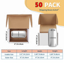 6x4x4 Shipping Boxes Set of 50,White Corrugated Cardboard Box for Mailing Packing Gifts Small Business