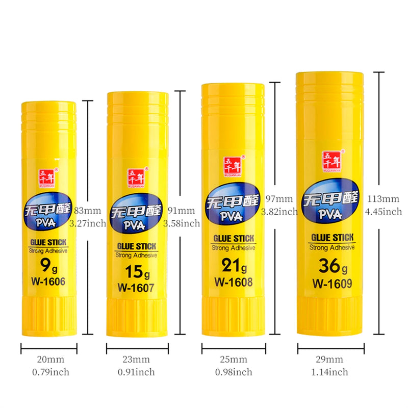 3/6/12pcs solid adhesive stick with large capacity, safe and formaldehyde free adhesive, high school financial office supplies