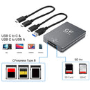 2-in-1 CFexpress Type A &SD Card Reader CF Express Card Reader Type A Adapter USB 3.2 10Gbps Portable CF Express Reader for SLR