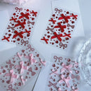DIY Decor Kpop Photocard Sticker 3D Stereo Bow Heart Style Scrapbook Journal Stuicker Cute Pink Red Color Phone Shell Sticker