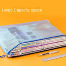 Thickened A3 File Bag Large Capacity Student Supplies Transparent Mesh Zipper Bag  Office Book File Test Paper Archive Bag