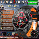 2026 New T-REX3 Outdoor Smart Watch Men 1100mAh Large Battery Bluetooth Call Compass 1.7-inch LED Flashlight Waterproof Watches