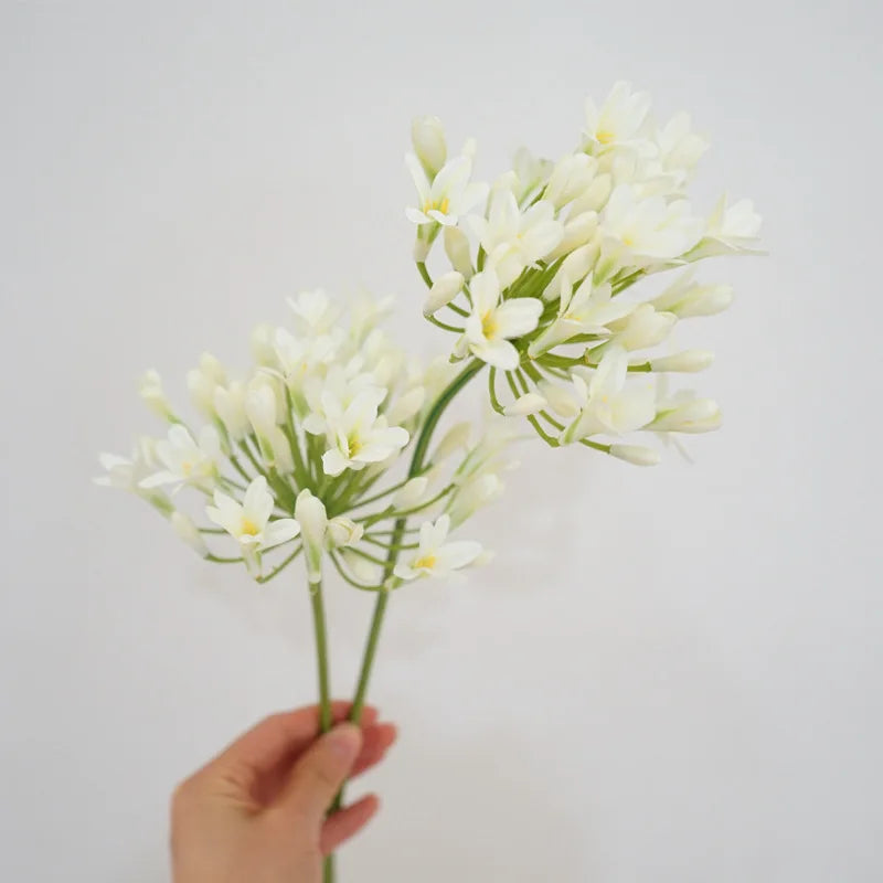 Luxury African agapanthus branch home table decoration silk artificial flowers Photo props hotel decor flores artificiales