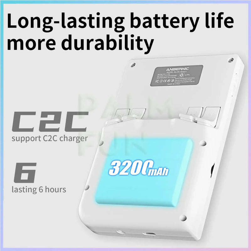 RG40XXV Retro Handheld Game Console 4.0 Inch 640*480 Screen Linux System 5G WiFi Bluetooth HDMI TV Output Video Game Player