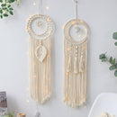 Nordic Stern Mond Makramee Heimdekoration Accessoires Boho Deko Ramadan Mädchen Kinder Babyzimmer Wanddeko Traumfänger Wandbehänge
