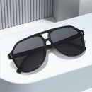 JNPCXI Oversized Double Bridges Pilot Men Sunglasses Blue Lens Vintage Rivets Women Trending Punk Sun Glasses Shades