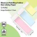 Phomemo Adhesive Thermal Sticker Paper Multiple Colors Thermal Paper for Phomemo M02/M02 Pro/M02S/M03/M03AS/M0/M04S 50mmx3.5m