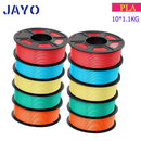 JAYO 3D Filament Printer PLA PLUS/PLA /PETG/PLA+2.0/ABS/TPU 1.75mm 10Rolls for FDM 100%No bubbel 3D Printer Materials DIY Gift