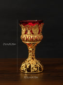 Grenzüberschreitende Heißware Metall rot Glasschale Kerzentasse Europäischer Stil Ornament Kerzenhalter