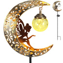 The Moonlight Garden | Solar Crackle-Glass Stake Lights