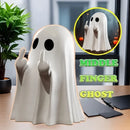 1 PCSCute Ghost Resin Statue With Middle Finger Spooky Halloween Decor For Shelf Mantel Coffee Table Display Home Party Ornament