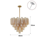 Amber Murano Glass Ceiling Chandelier Round for Dining Living Room Bedroom Modern Murano Glass Pendant Chandelier Light