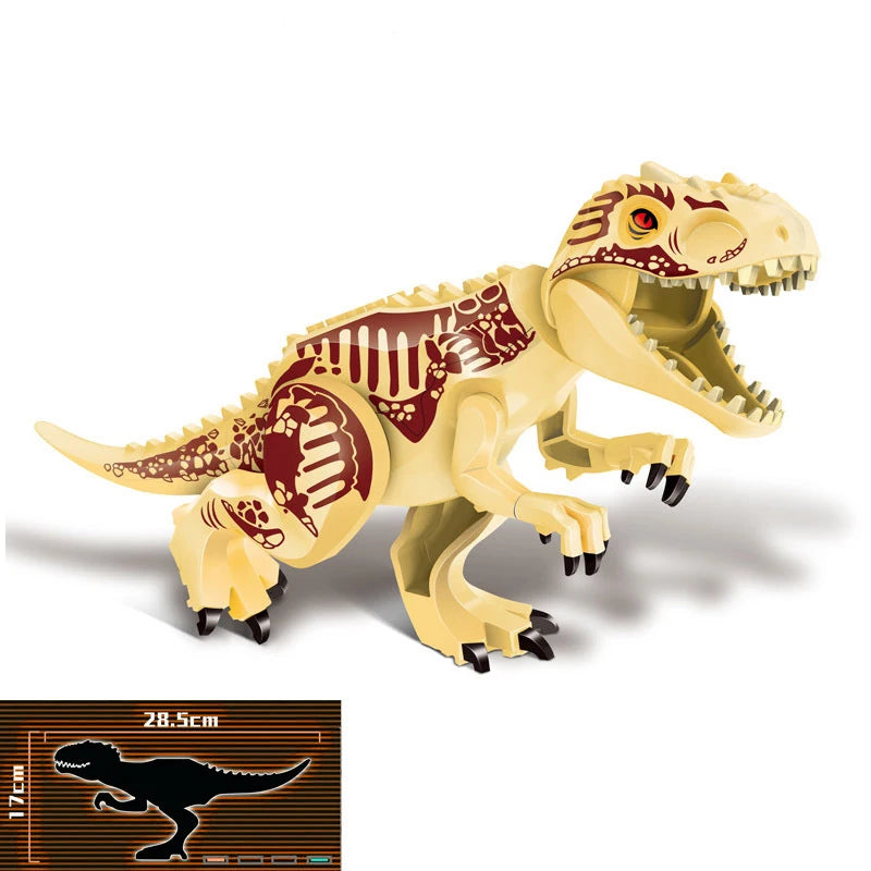 Jurassic Dinosaur Park Dinos World Building Blocks Animals Tyrannosaurus Rex Indominus I-Rex Blue Figures Triceratops Toys