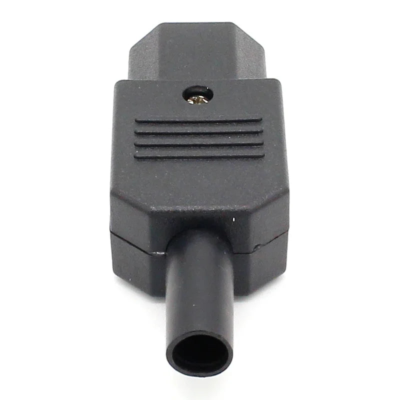 10pcs New Wholesale Price 10A 250V Black IEC C13 female Plug Rewirable Power Connector 3 pin AC Socket