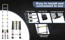 The Skyline Reach | Stainless Steel Telescopic Ladder, 150 kg Rated