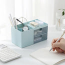 3 Colors Double-drawer Desktop Storage Box Cosmetic Plastic Compartmental Box Jewelry Storage Box Desktop Sundries Organizer