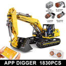 MOULD KING 13112 Technical Car Toys The MOC-2513 APP&RC Motorized Excavator Model Building Blocks Bricks Kids Christmas Gift