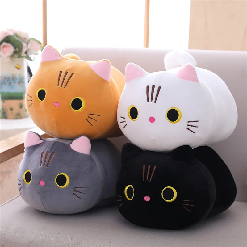 Cute Black Long Cat Plush Toy Cushion Office Nap Pillow Cushions Soft Toys Kids Doll Washable Sofa Car Cushion Home Decor