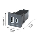 Dual USB Fast Charger Socket Outlet PD+QC3.0 Phone Charge Power Adapter Outlet Car Charger Adapter for VW Multivan T5 03-15