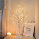 1pc 24 LED Easter tree, birch tree adjustable branches 3AA and USB power supply, bedroom decorative tree light (without battery)