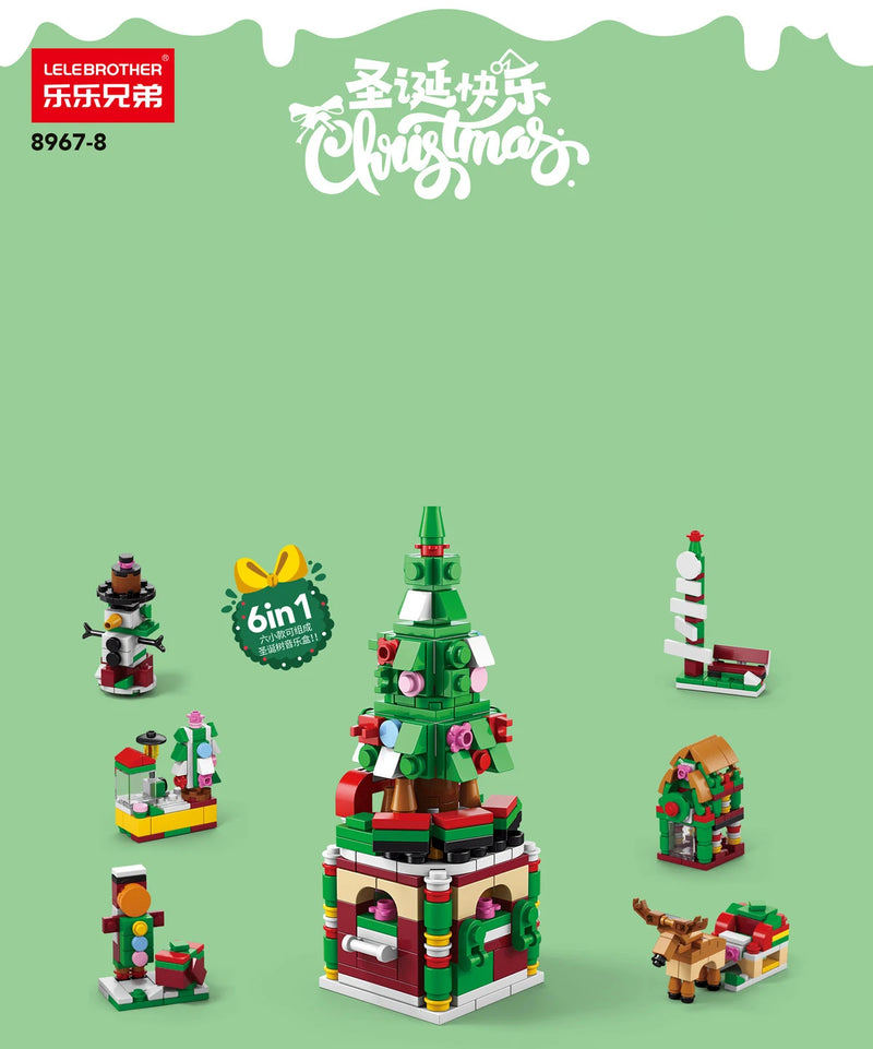 Christmas Village Building Set Tree House Mini Bricks Building Blocks Toys for Children Girls 7 to 10 Year Adults Block Boy Gift