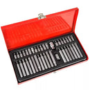 40Pcs/Set 3/8" & 1/2" Drive Allen Key Torx Hex Star Spline Socket Bit Chrome Sockets Set Handle Tools Kit With Case