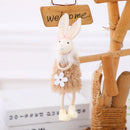 Rabbit Pendant Bunny Doll Hanging Ornaments Cloth Dolls Easter Plush Toy for Easter Party Decor Kids Gift Home Decorations