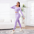 2 Pieces Sets For Women Wash Tie-dye Sports Sets Long Sleeved Round Neck Top Hight Waist Lift Hip Outdoors Leggings Sports Sets