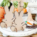 4/10pcs Wooden Easter Rabbit Ornament 2 Size Rabbit Crafts For Home Table Decorations Kids Gift Handmade DIY Painting Supplies