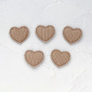50pcs 21x25/32x37mm Padded Corduroy Fabic Heart Appliques for DIY Hat Clothes Leggings Sewing Supplies Headwear Decor Patches