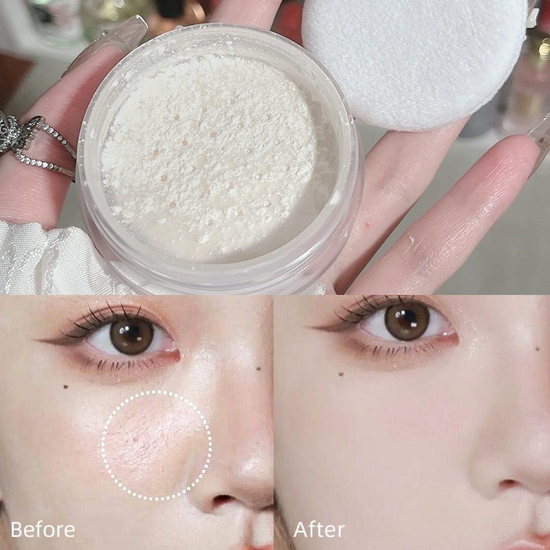 Loose Powder Smooth Light Setting Powder Waterproof Face Makeup Oil Control Finish Powder Matte Velvet Powder Base Cosmetics Hot
