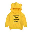 Kids Baby Girl Boy Customized Sweatshirt Add Your Text Image Long Sleeve Cotton Fleece Toddler DIY Pullover Hoodie Tops Clothes