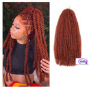 18 Zoll Synthetisches Yaki Marley Haar Zöpfe Häkel-Marley-Twist-Flecht-Haarverlängerungen für schwarze Frauen Afro Kinky Yaki Haar