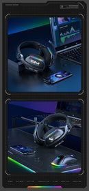Wireless Gaming Headset: 2.4G/Wired/Bluetooth 3 Modes, Bendable HD Mic, Soft Ear Pads, Immersive Sound for PC/PS4/PS5 – Black