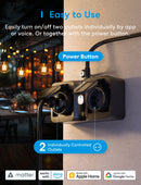 Meross Matter EU Outdoor Waterproof Socket WiFi Wireless Expansion Rain Plug Cover with Power Monitor IP44 16A