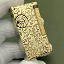 New Double Oil Compartment Lifting Arm Kerosene Lighter Hand Carved Side Pulley Brass Lighter Men's Collection Gift