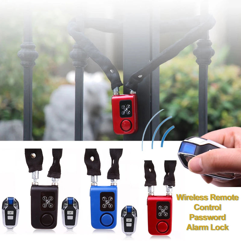 Bluetooth Bike Motorcycle Lock Alarm Anti-Theft Security Wireless Remote Control Alarm Lock System for Door Outdoor Cycling Bike