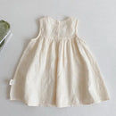 Bear Leader 2023 Neues Sommerkleid für Mädchen, lässig, mit Blumenstickerei, ärmelloses Westenkleid für 1-5 Jahre alte Kinder
