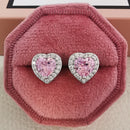2026 Pink Silver Color Zircon Stud Earrings For Women Earing Girl Party Gift 1 dollar items Gothic freeshipping y2k Jewelry Z7