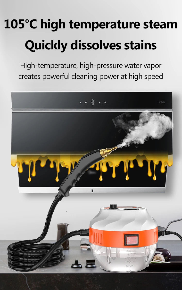 2800W Home Appliance Steam Cleaner 110V 220V High Temperature For Kitchen Hood Car Cleaning Acidproof Sterilization Cleaner