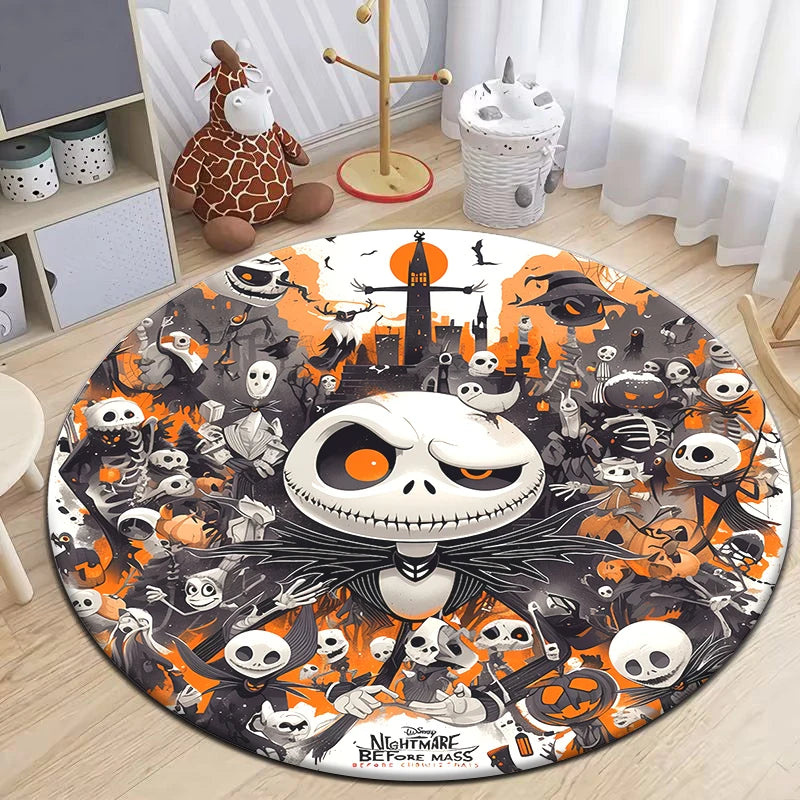 The Nightmare Before Christmas HD Printed Round Carpet.exquisite, Living Room,bedroom,sofa,entry Door Mat.table,chair,gift,Rug