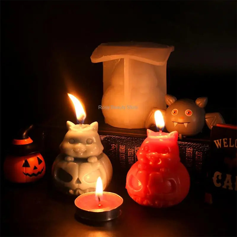Pumpkin Halloween Silicone Mold for Diy Soap Resin Candle Chocolate Candy Jelly Ice Cube Mold Handmade Crafts